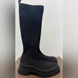 Zara Black Knee-High Boots
